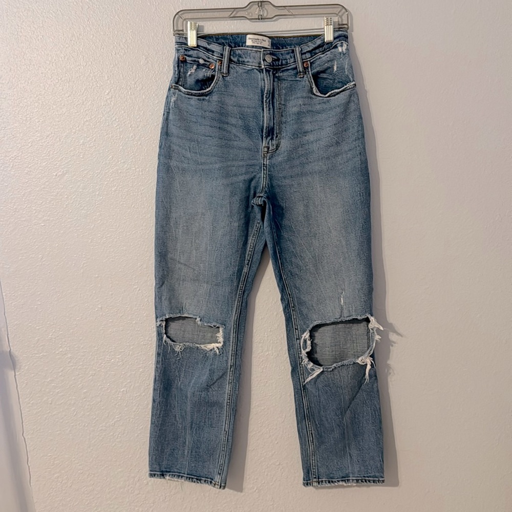 Abercrombie & Fitch The Ankle Straight Ultra High Jeans